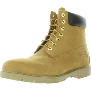 6" classic Mens Lugged Sole Leather Combat & Lace-Up Boots