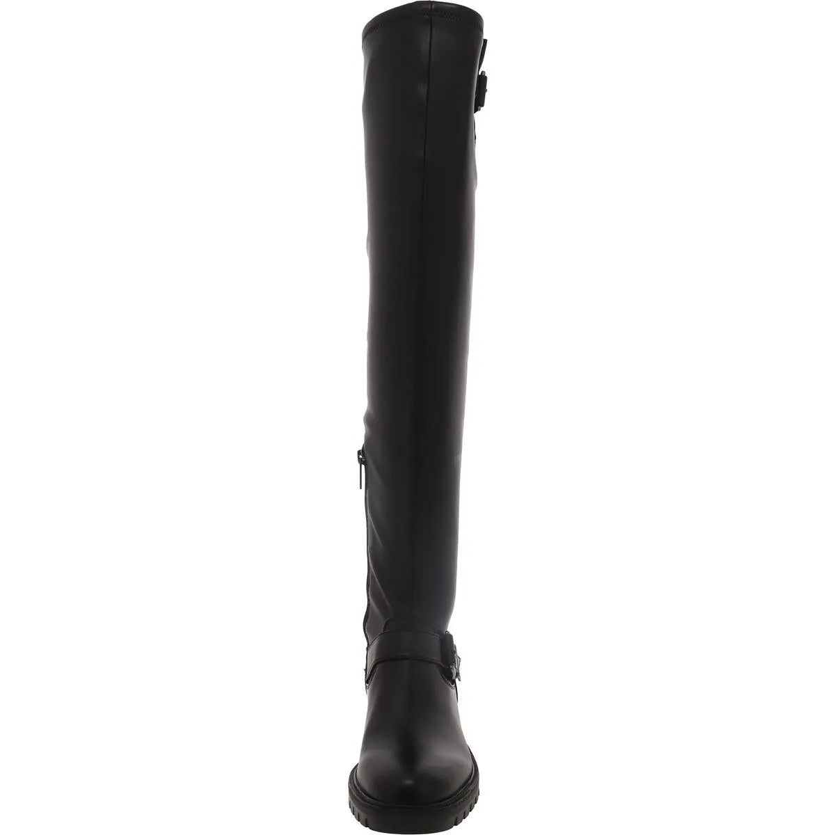 Abrila Womens Faux Leather Tall Over-The-Knee Boots