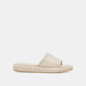 AISHA SANDALS IVORY LEATHER