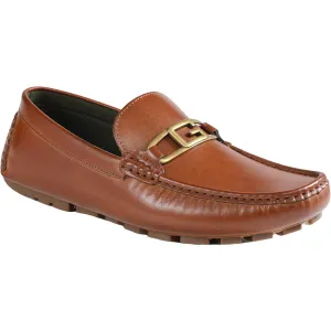 Amar Mens Logo Faux Leather Loafers
