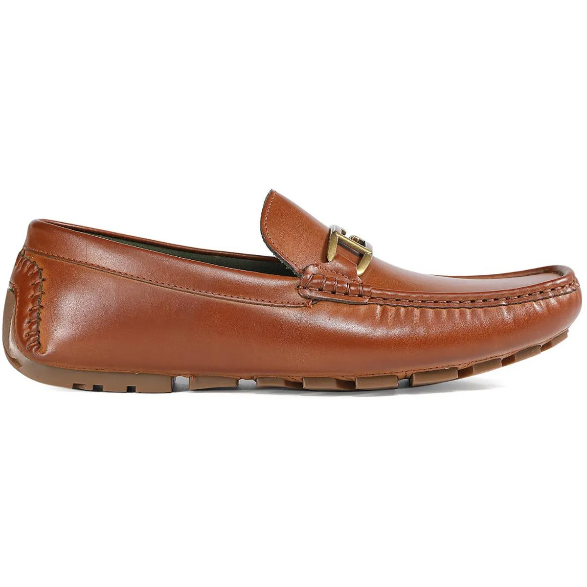 Amar Mens Logo Faux Leather Loafers