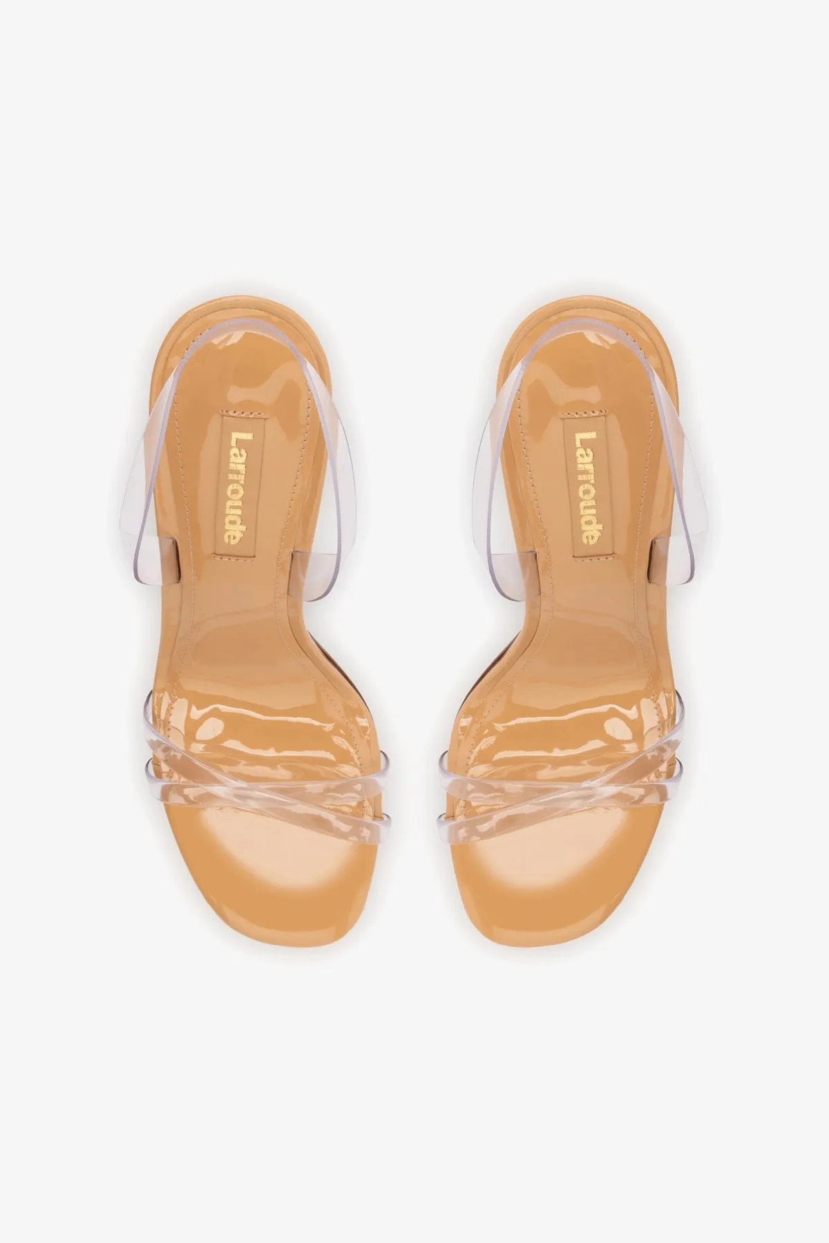 Annie Sandal In Tan Leather and Vinyl