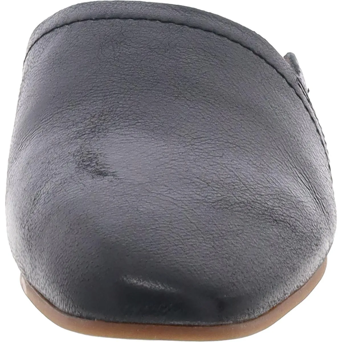 Badri Womens Asymmetric Faux Leather Mules