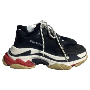 Balenciaga Triple S Sneakers in Black Polyurethane