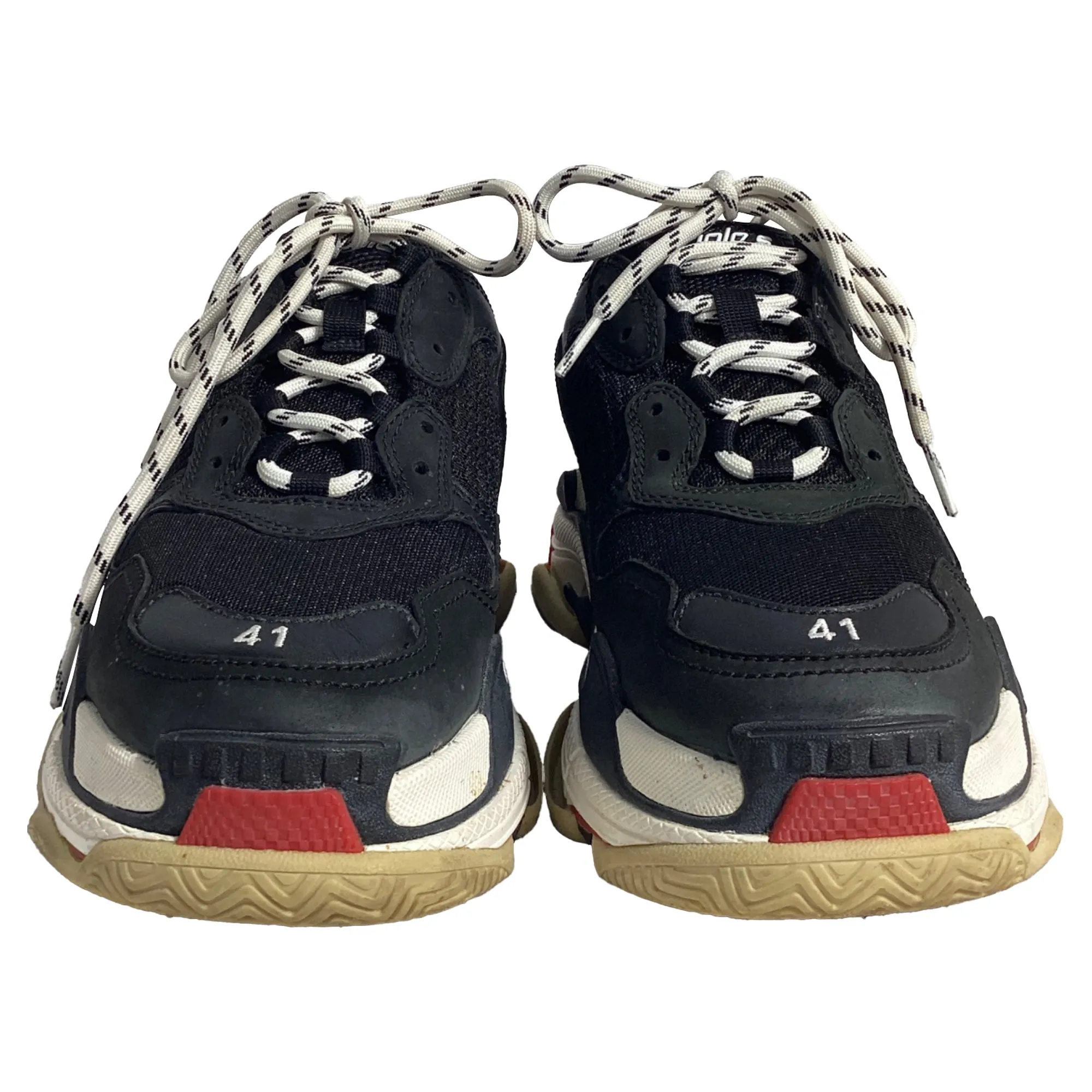 Balenciaga Triple S Sneakers in Black Polyurethane