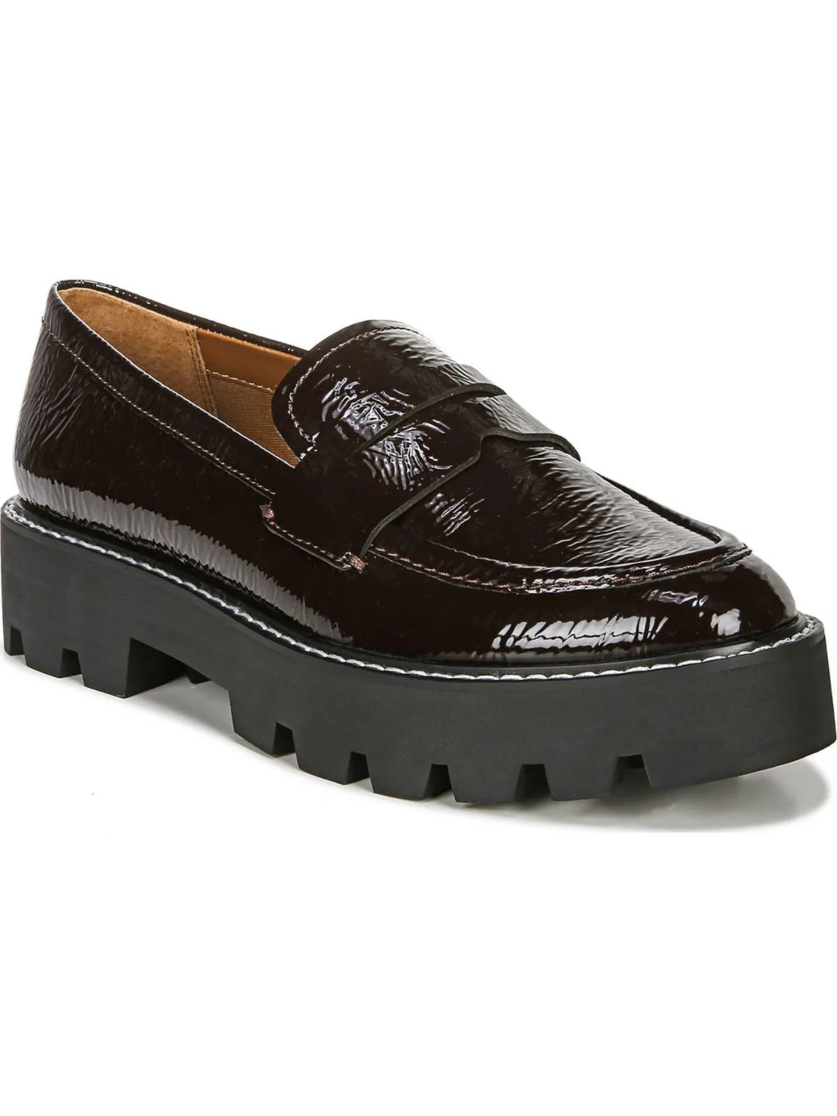 Balin Womens Round Toe Lug Sole Loafers