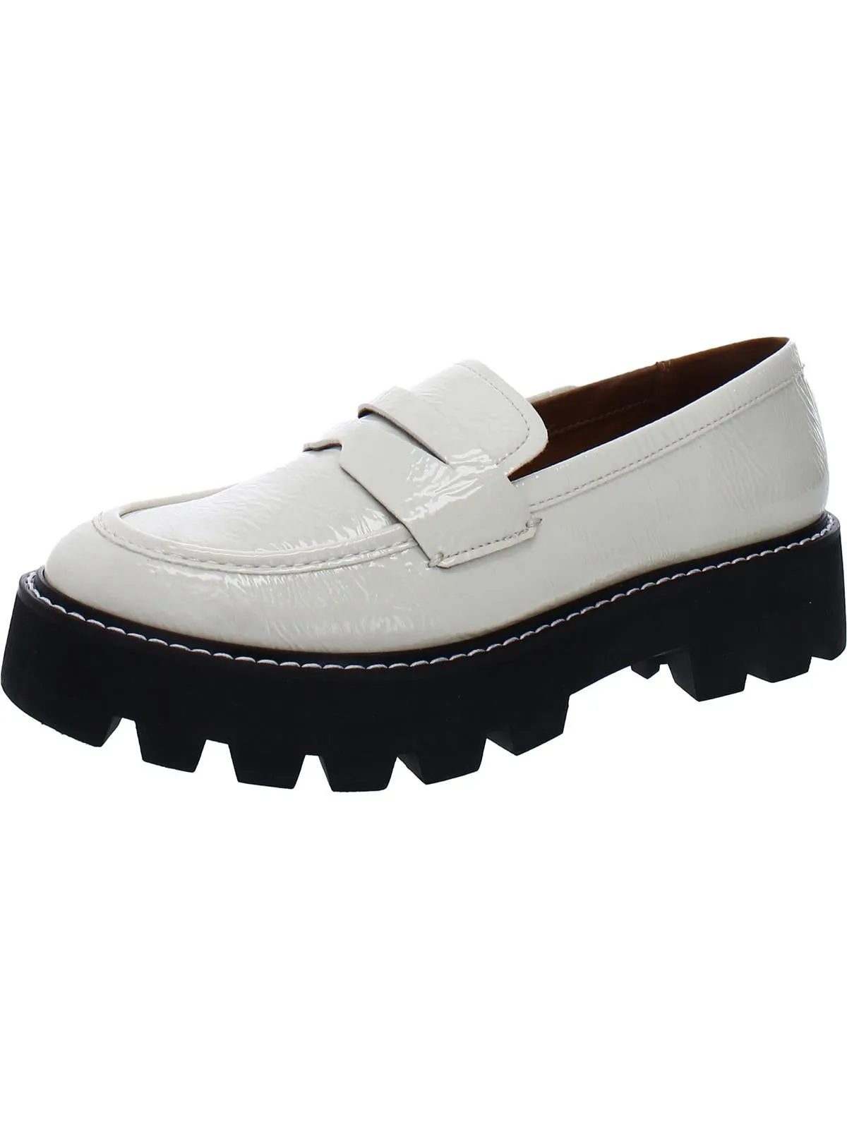 Balin Womens Round Toe Lug Sole Loafers