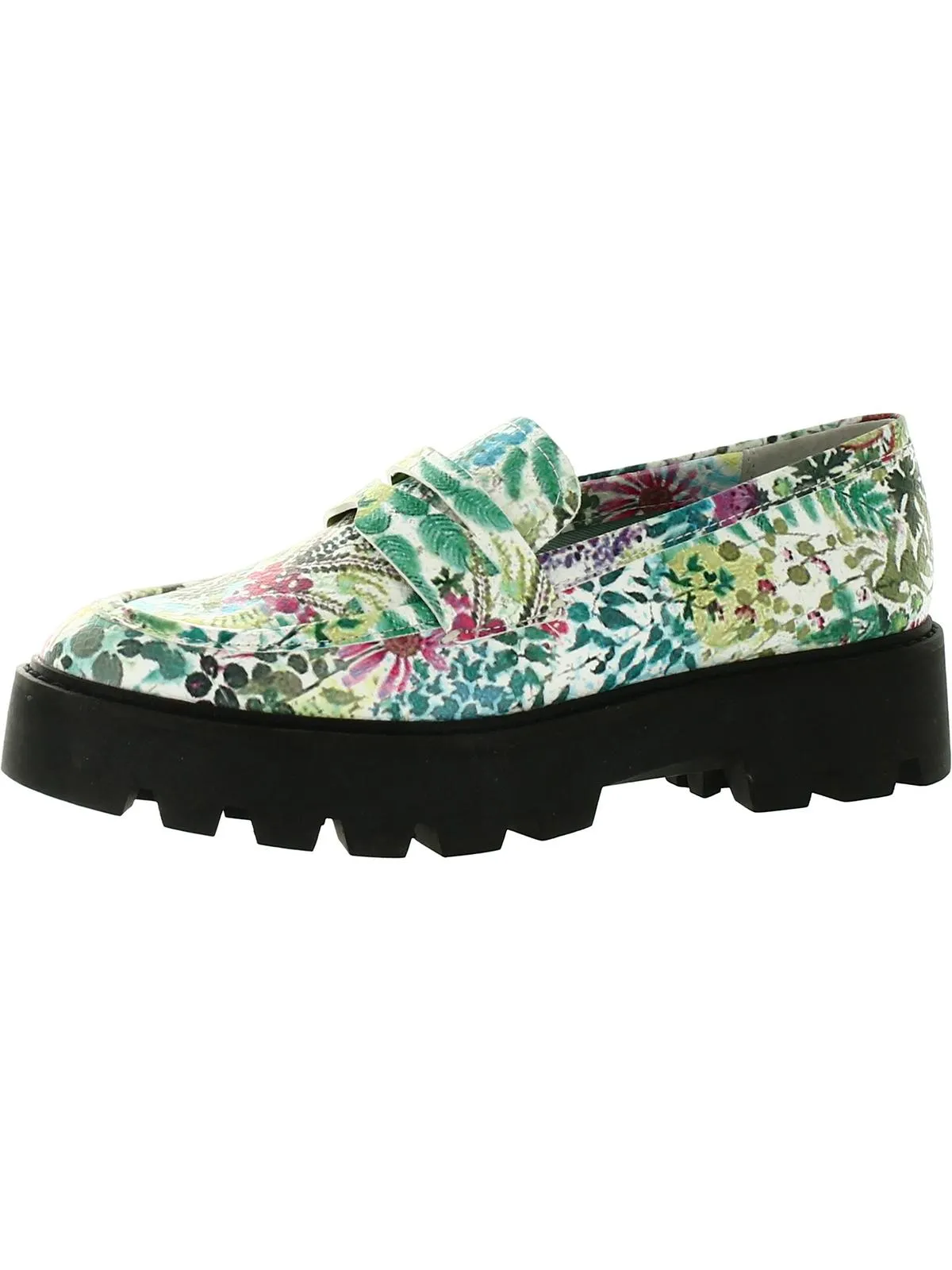Balin Womens Round Toe Lug Sole Loafers