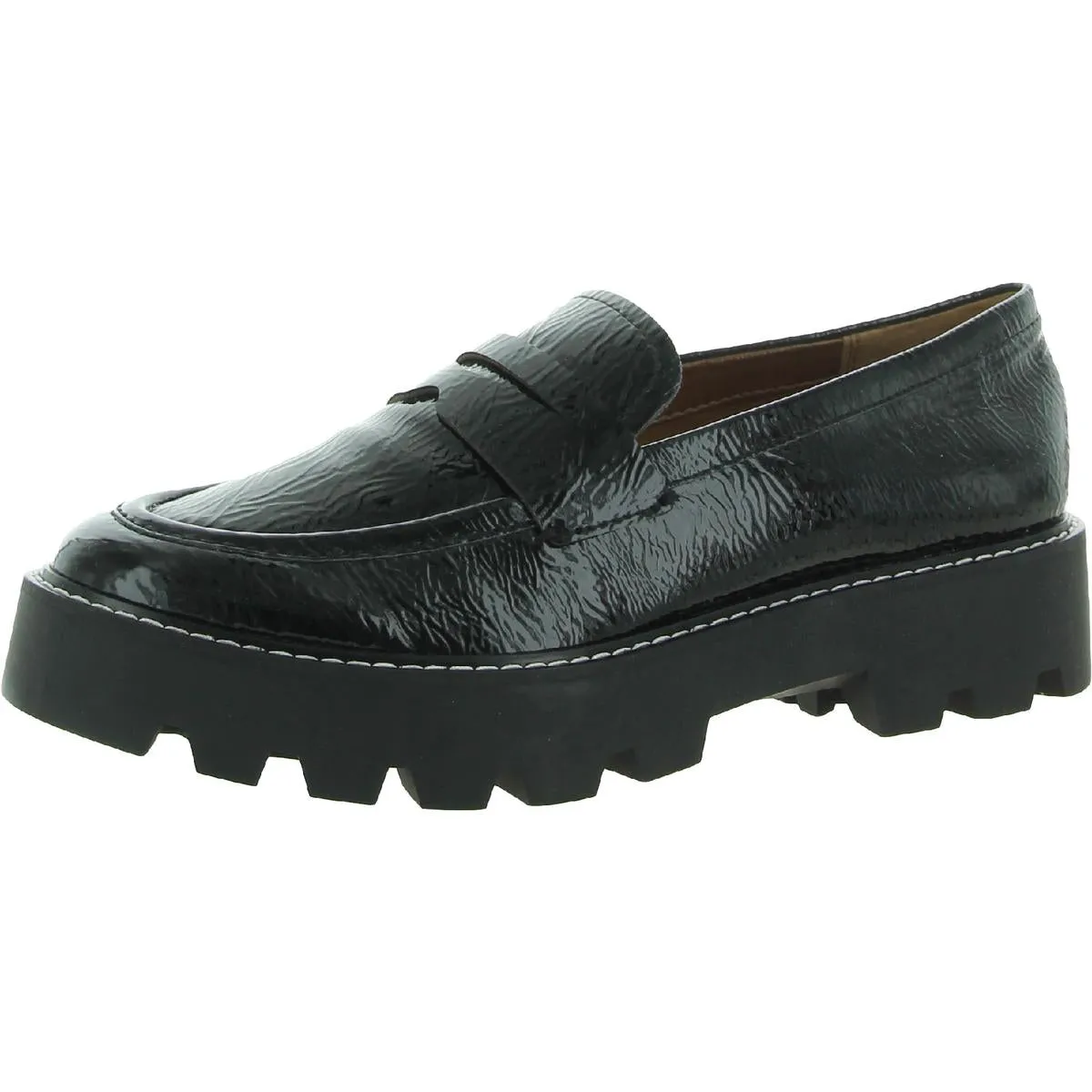 Balin Womens Round Toe Lug Sole Loafers