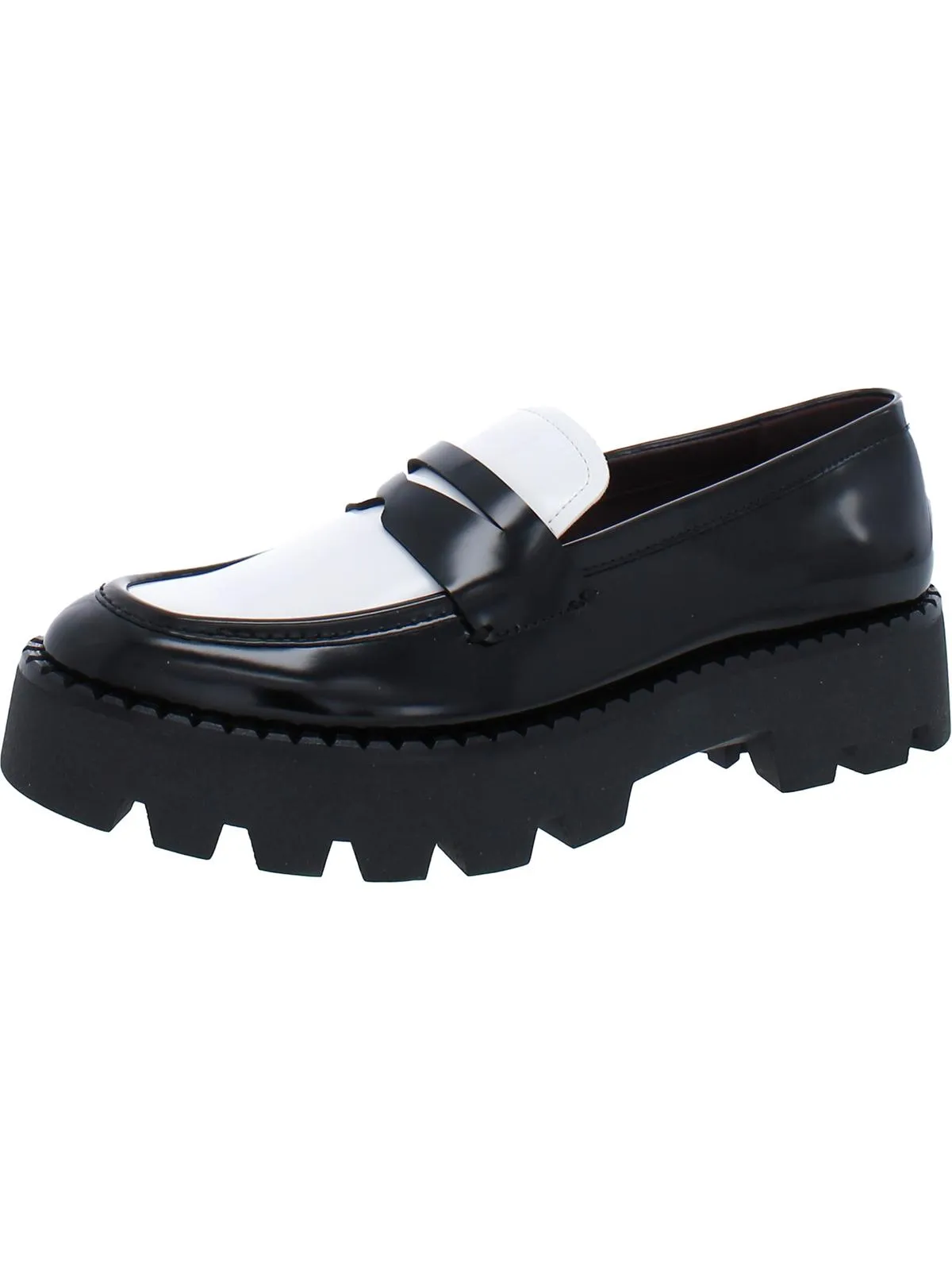 Balin Womens Round Toe Lug Sole Loafers