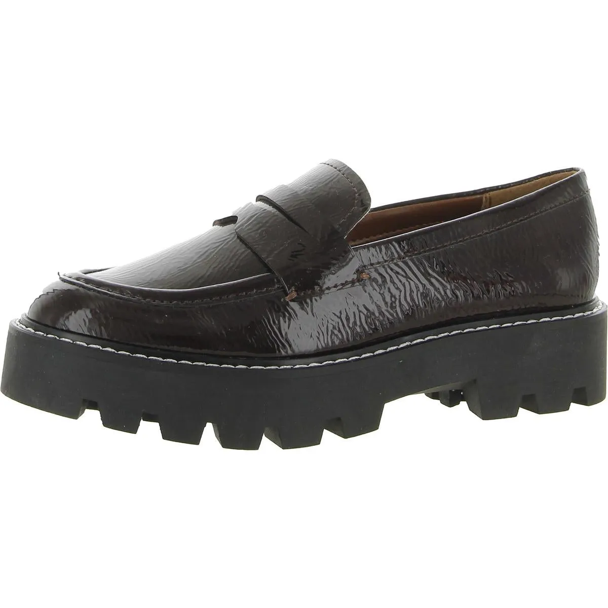Balin Womens Round Toe Lug Sole Loafers