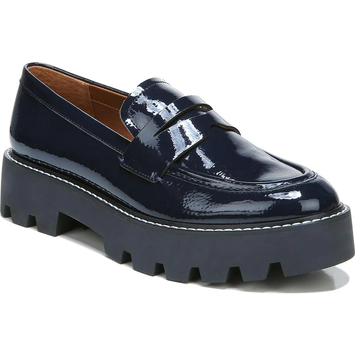 Balin Womens Round Toe Lug Sole Loafers