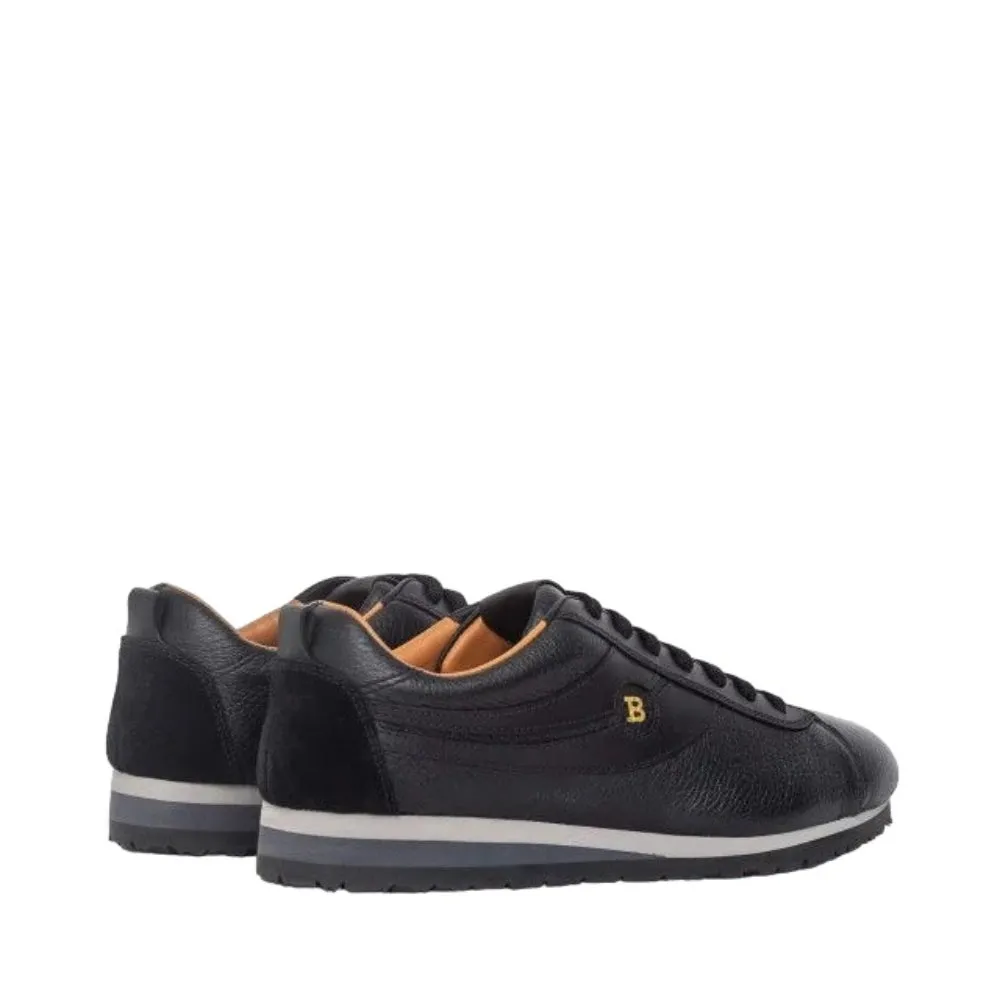 Bally Bredy 6222737 Men's Black Deer Leather Sneakers