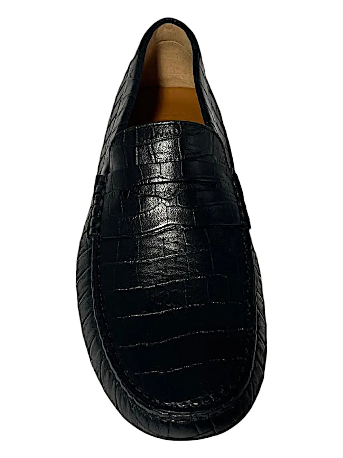 Bally Dreamer 6301195 Men's Black Calf Embossed Leather Loafers