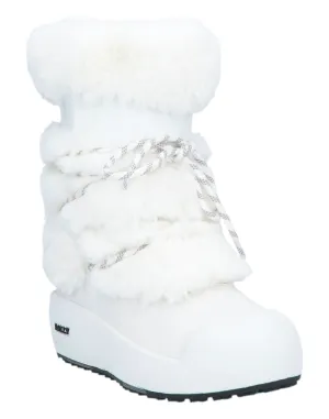 Bally Galy 6234642 Women's White Fur & Leather Ankle Boots