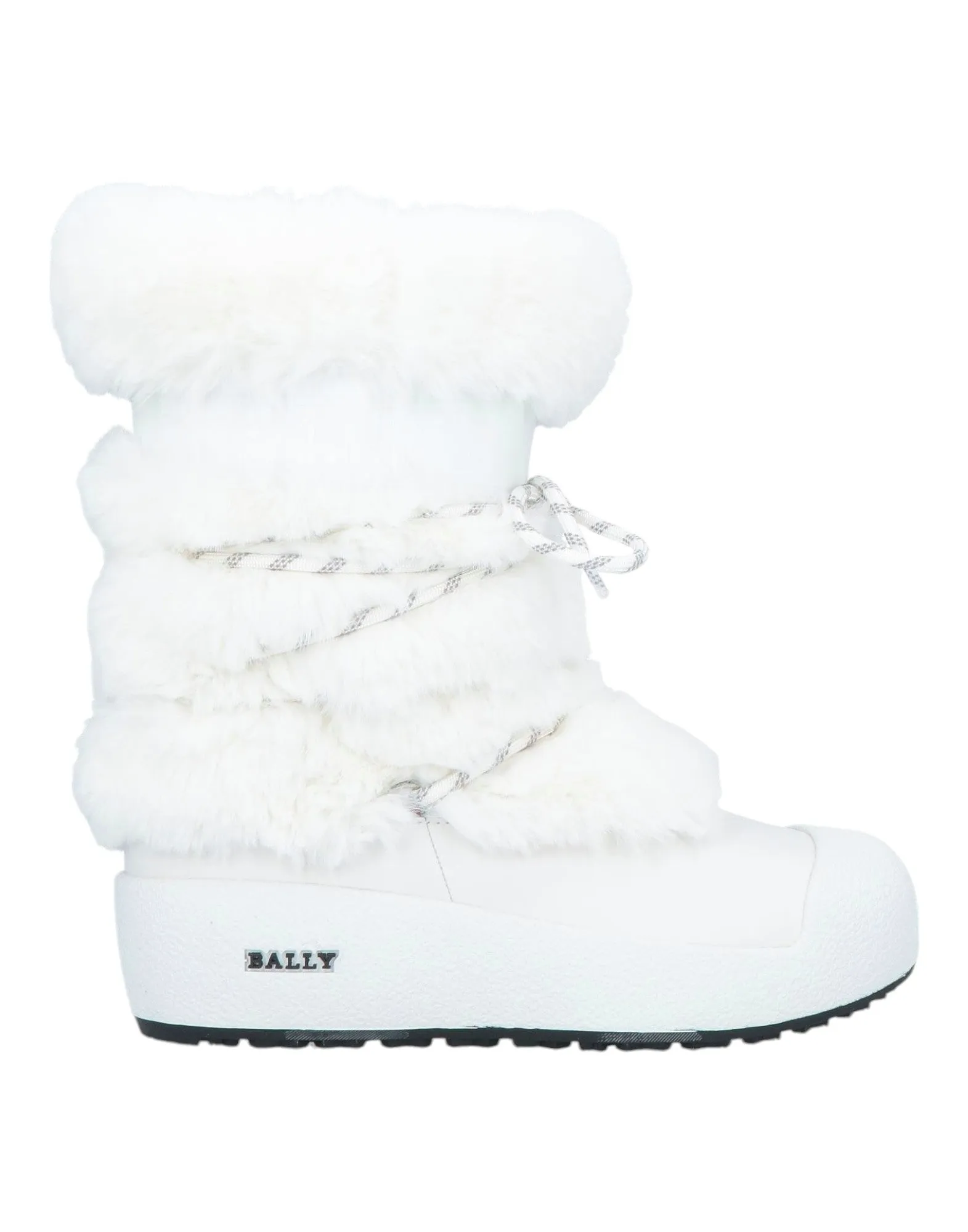 Bally Galy 6234642 Women's White Fur & Leather Ankle Boots