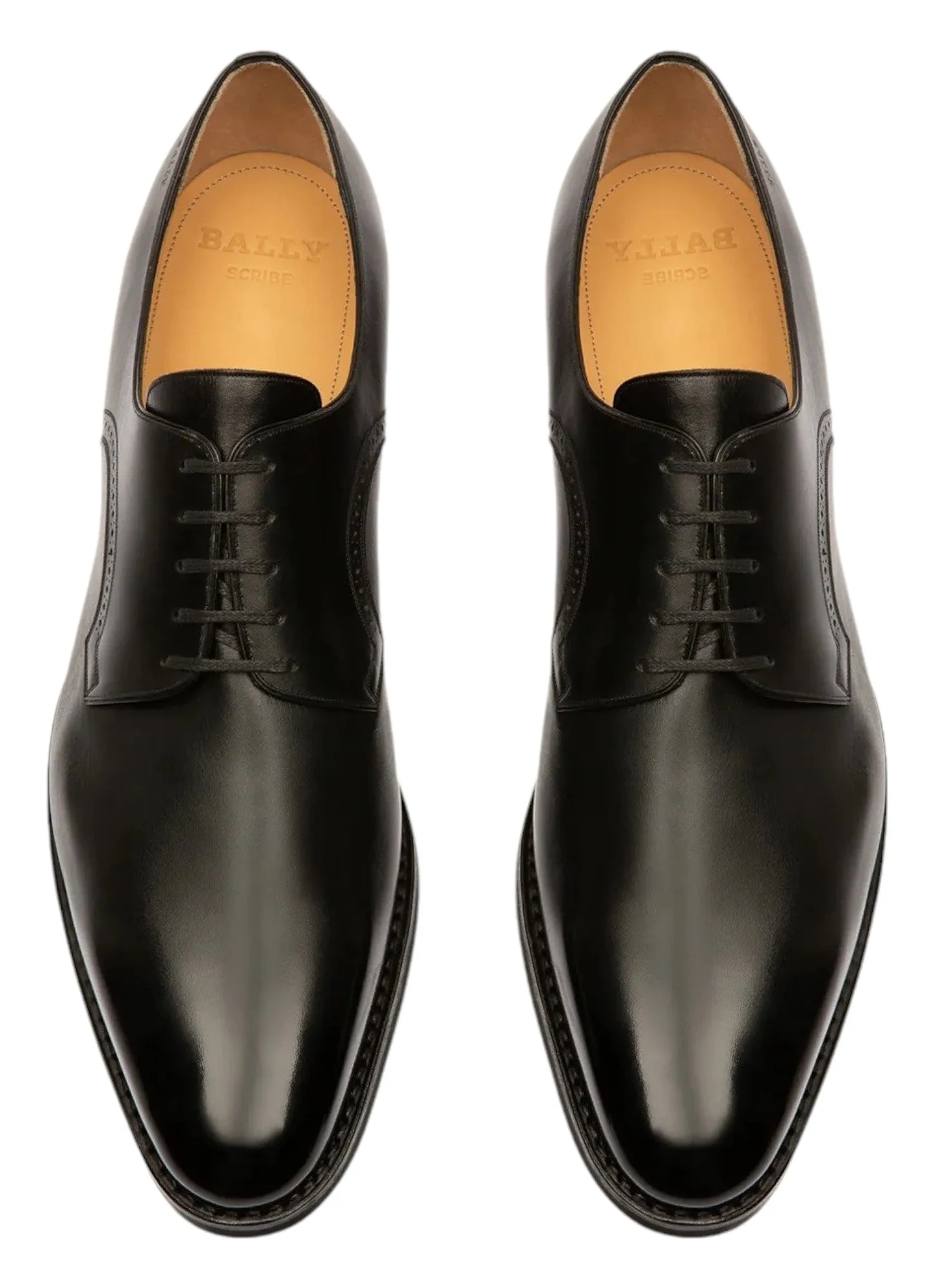 Bally Scrivani 6193768 Men's Black Calf Shiny Leather Derby Shoes
