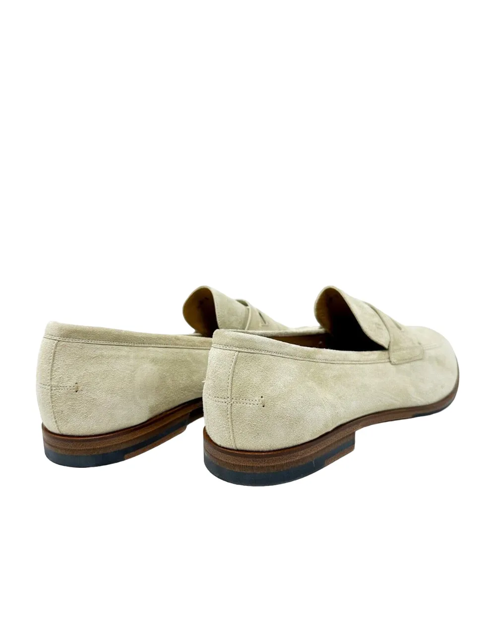 Bally Webb 6303295 Men's Fossil Calf Suede Leather Penny Loafers