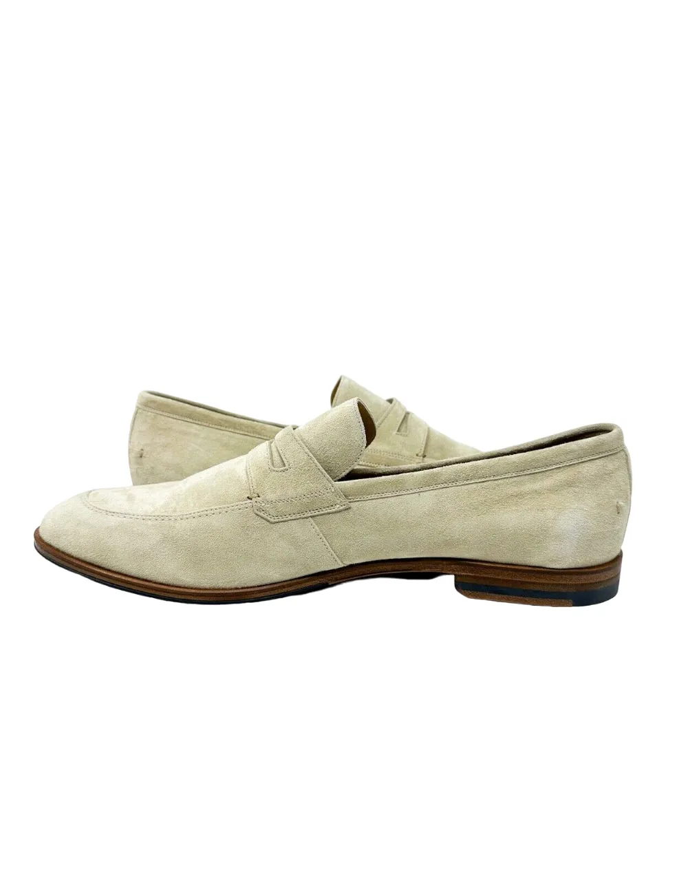 Bally Webb 6303295 Men's Fossil Calf Suede Leather Penny Loafers
