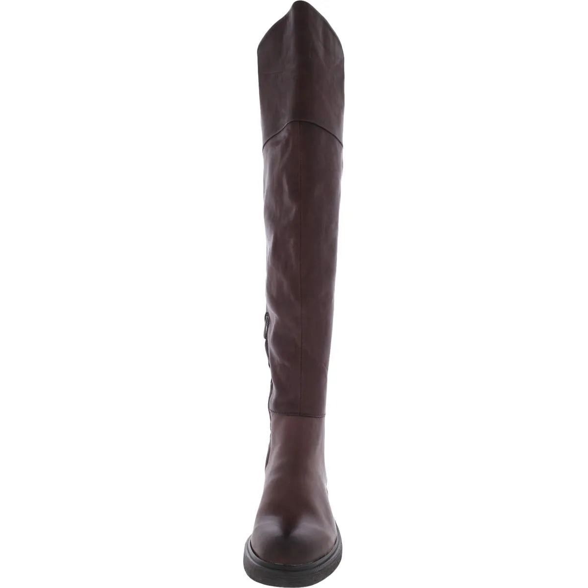 Battina Womens Leather Block Heel Over-The-Knee Boots