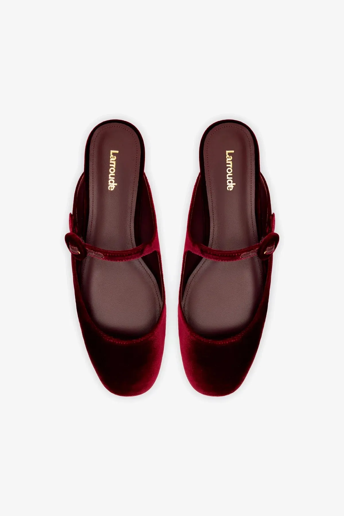 Blair Flat Mule In Wine Velvet