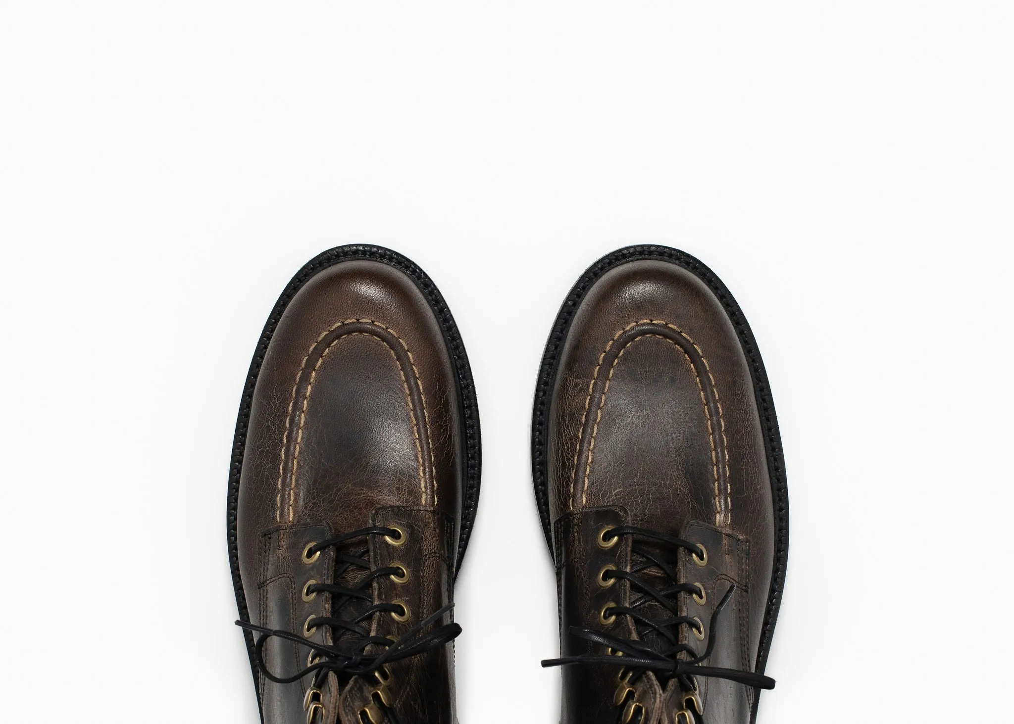 Brass Boot Black Waxed Deer