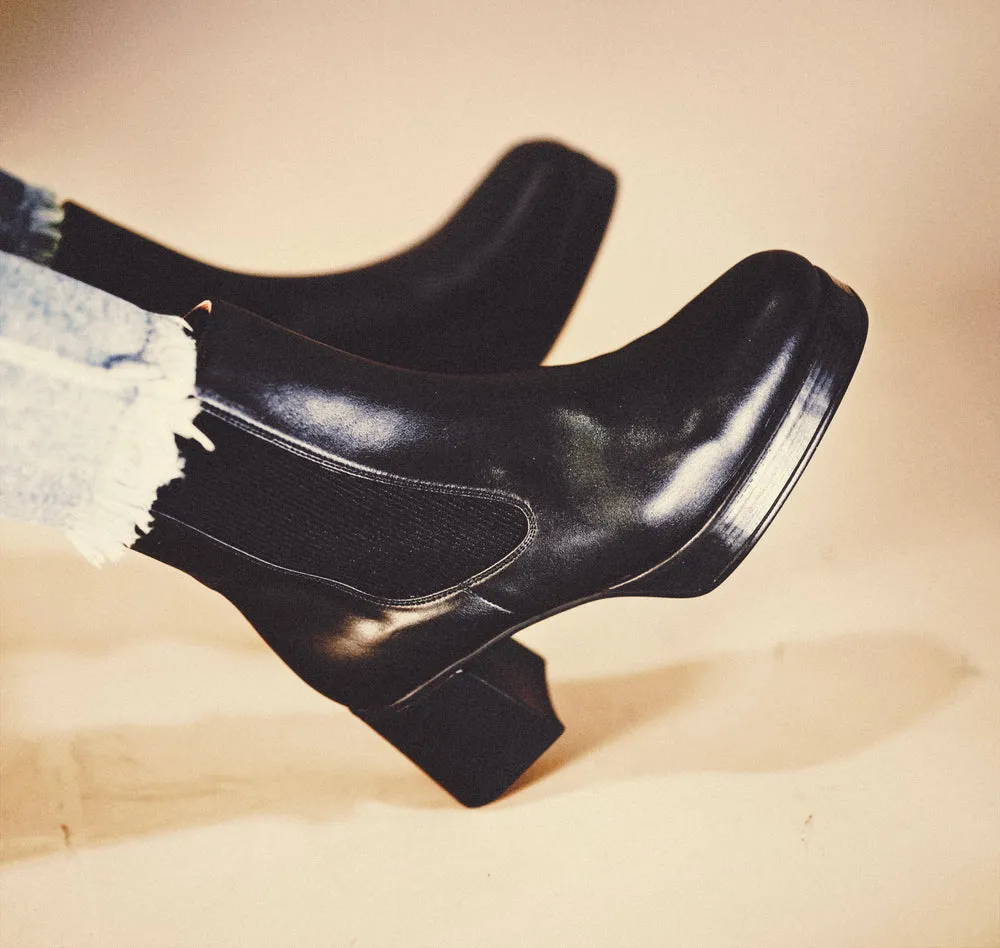 Brooklyn Platform Boot in Black from Bhava