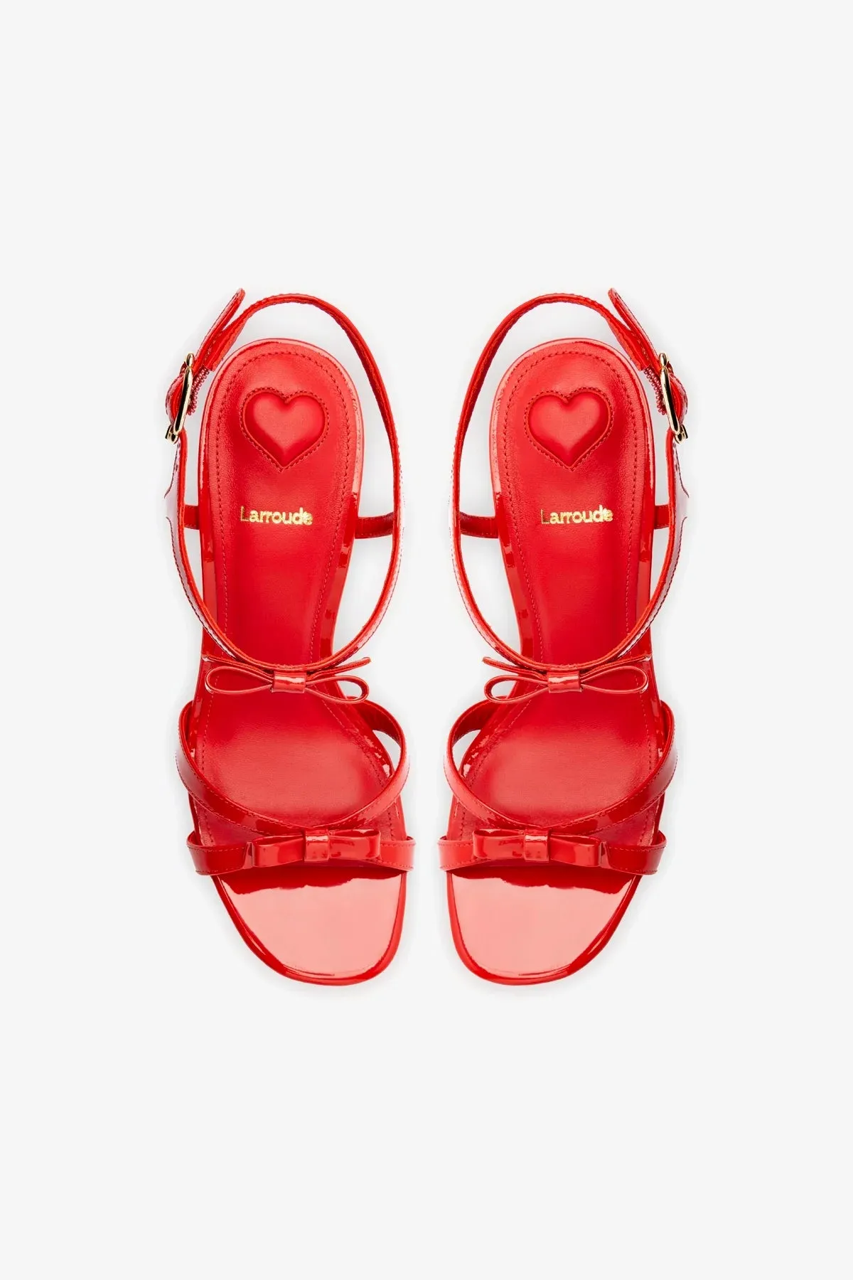 Brooks Sandal In Scarlet Patent Leather