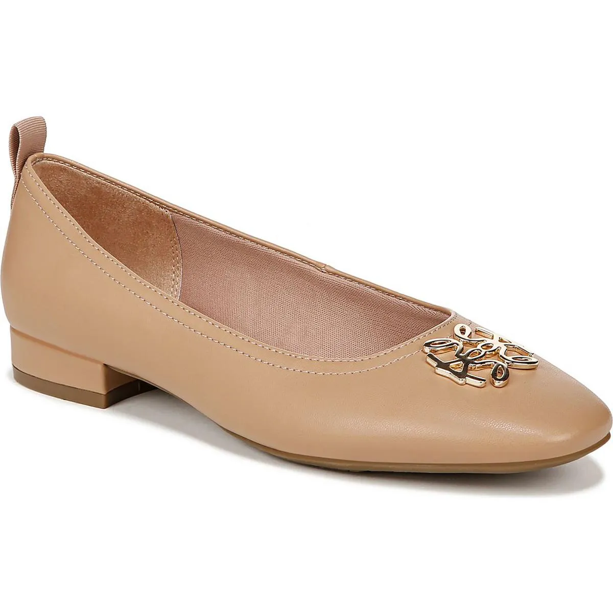 Cameo Womens Slip On Block Heel Loafer Heels