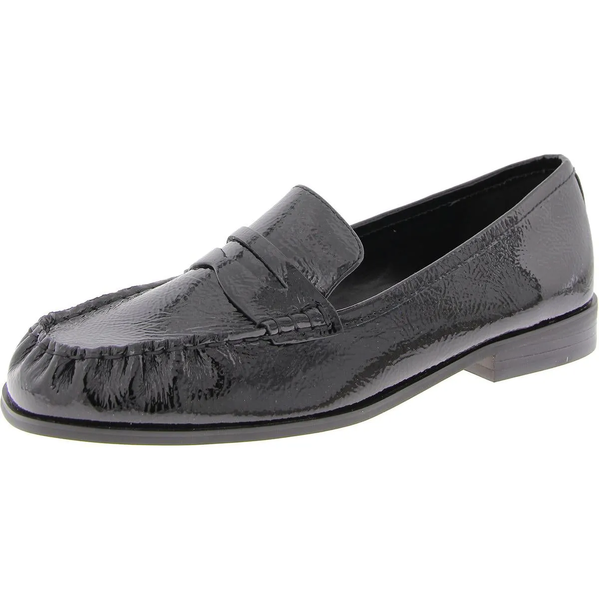 Carlson Womens Patent Leather Square Toe Loafers