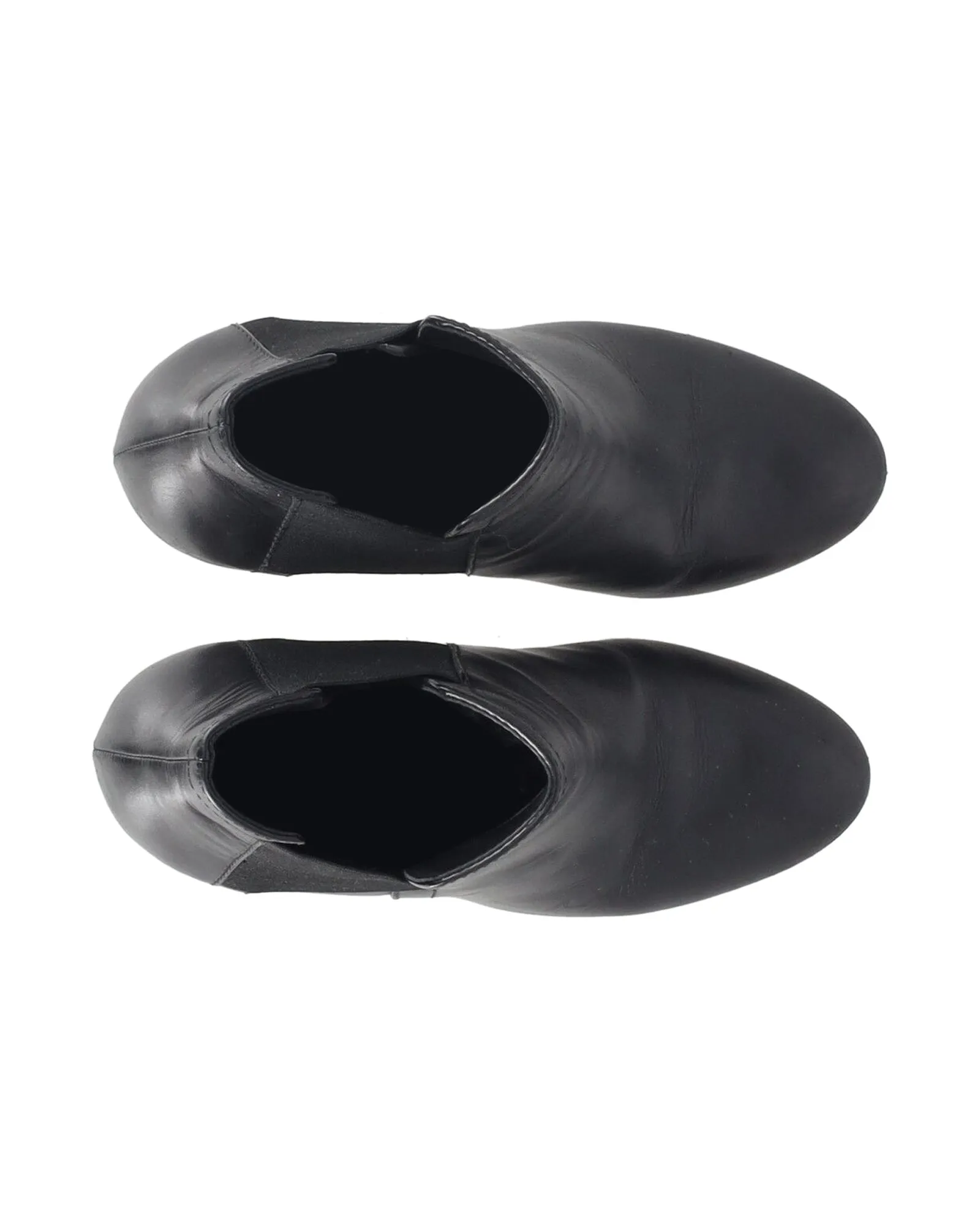 Casadei Block Heel Ankle Boots in Black Leather