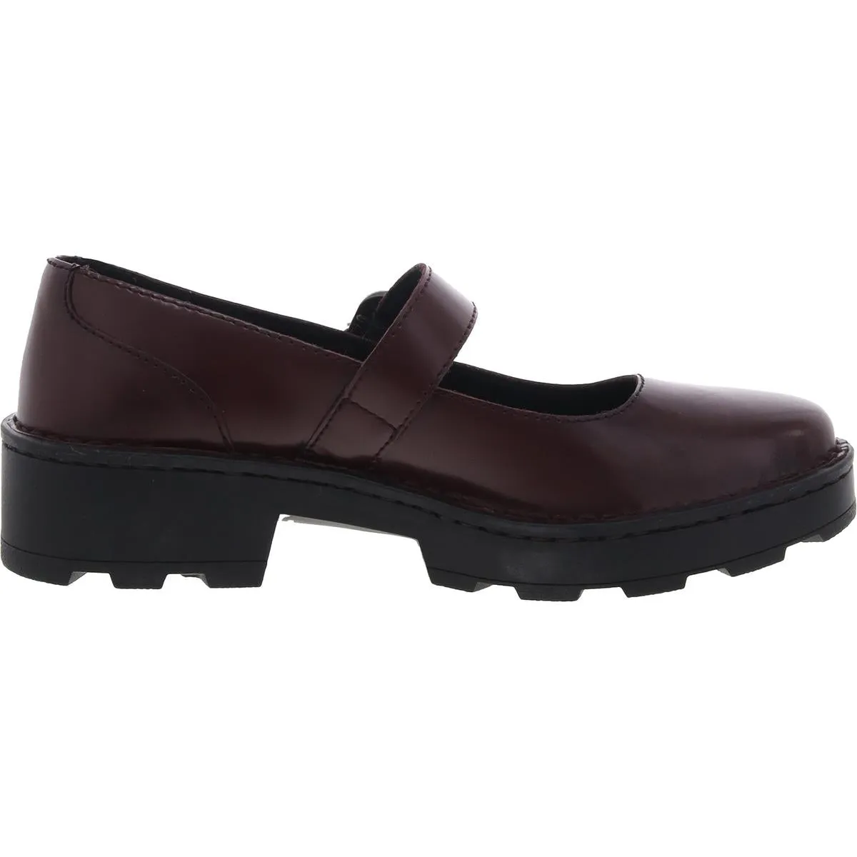 CASANDRA Womens Buckle Leather Mary Janes