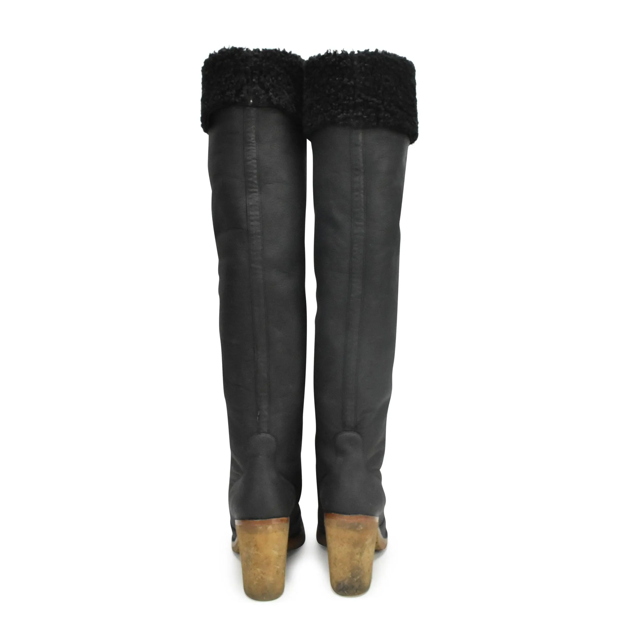 Chanel Shearling Boots - Women's 40