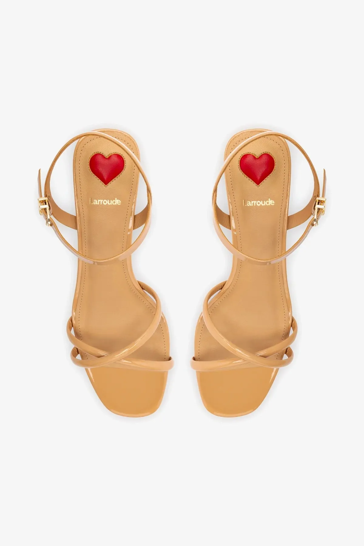 Charlotte Sandal In Tan Patent Leather