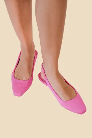 Chinese Laundry Rhyme Time Fabric Sling Back Flats (Pink) 8.5
