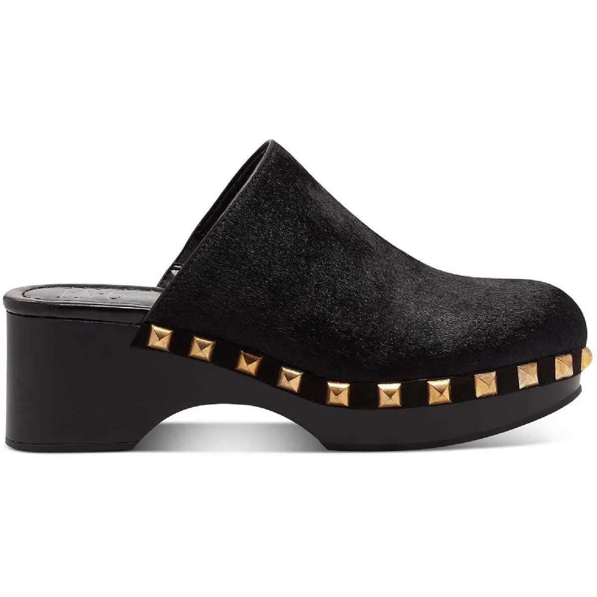 Cianna Womens Calf Hair Closed Toe Mule Sandals
