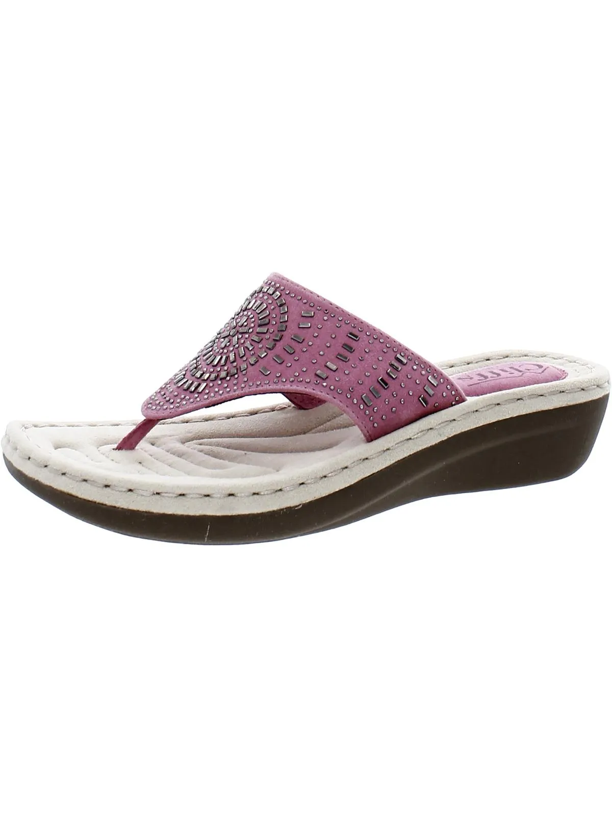 Cienna Womens Embellished Wedges