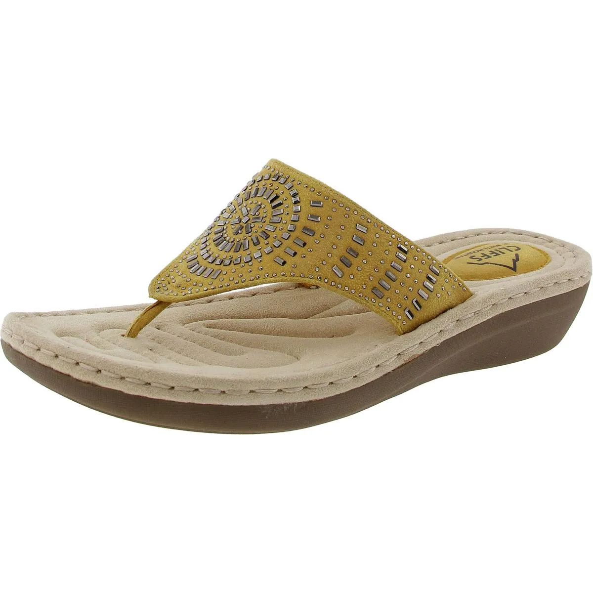 Cienna Womens Embellished Wedges