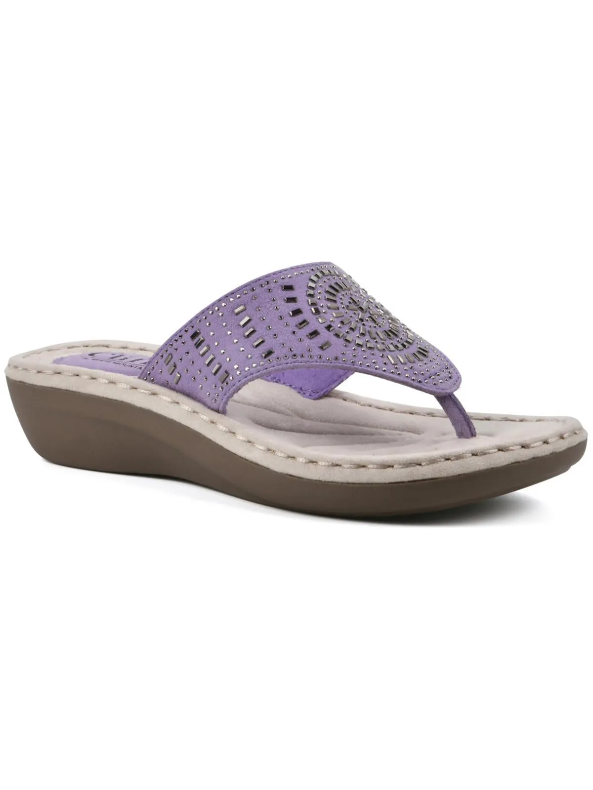 Cienna Womens Embellished Wedges