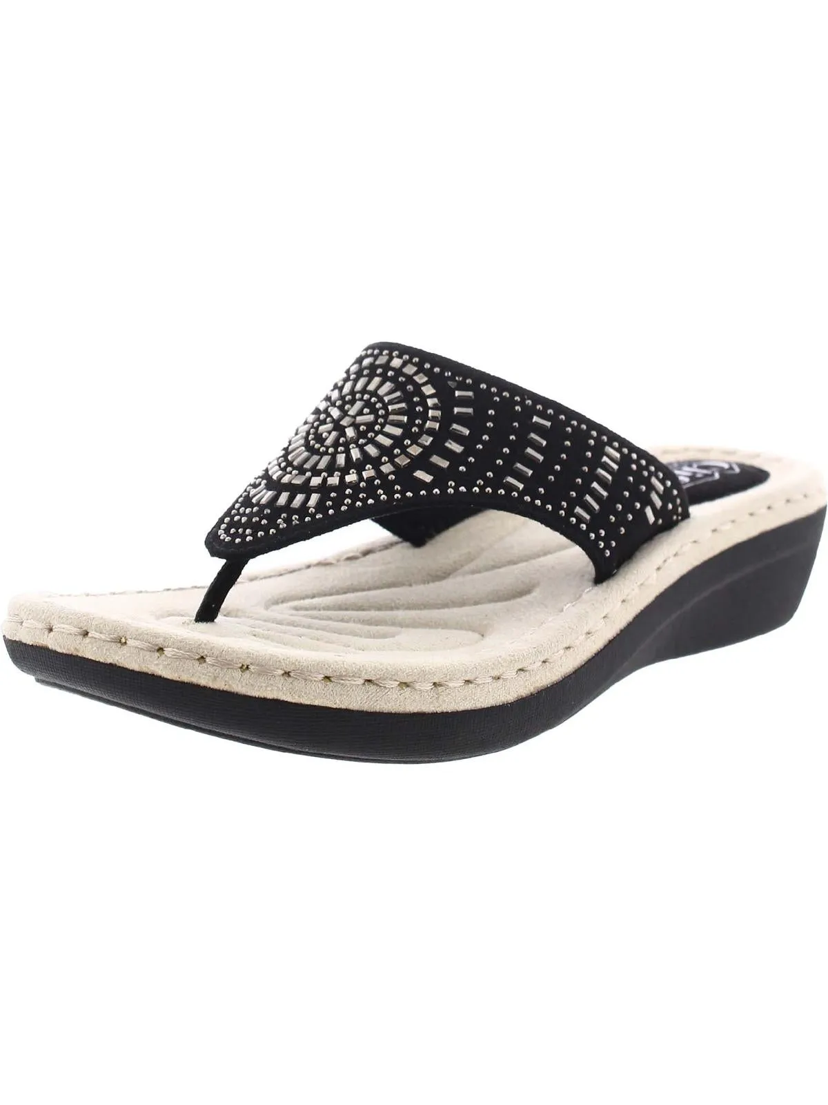 Cienna Womens Embellished Wedges