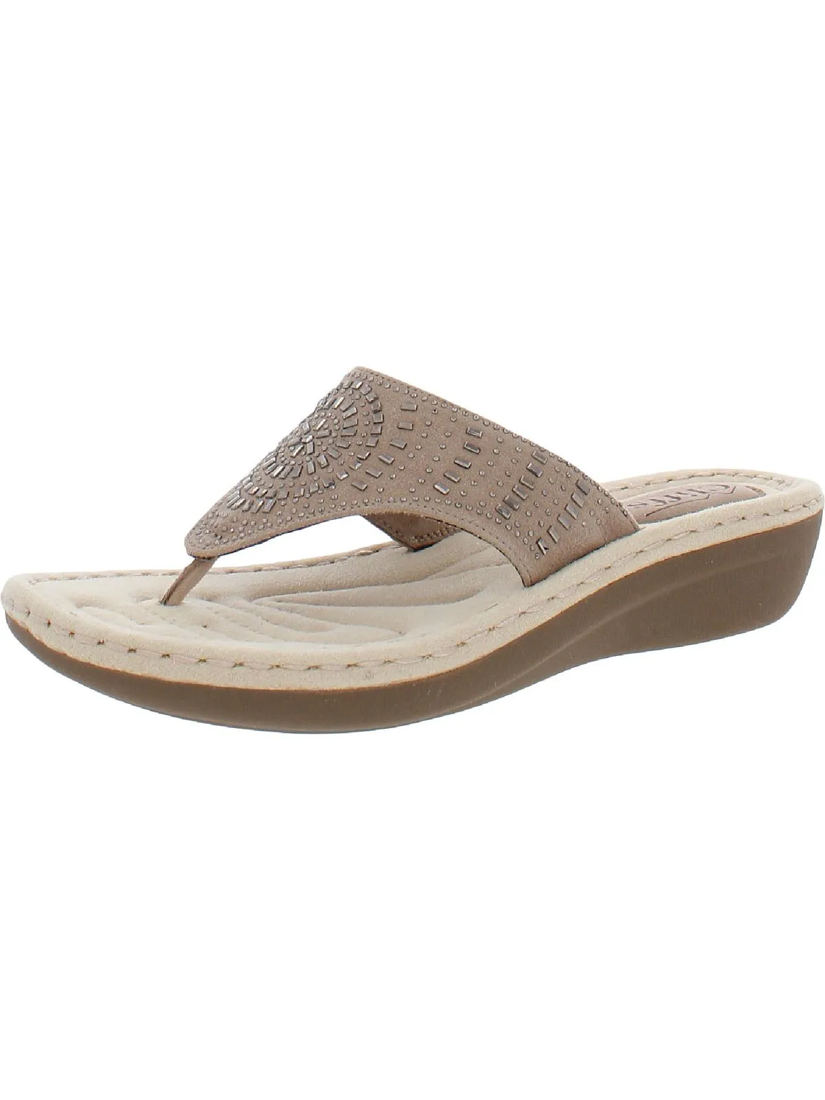 Cienna Womens Embellished Wedges
