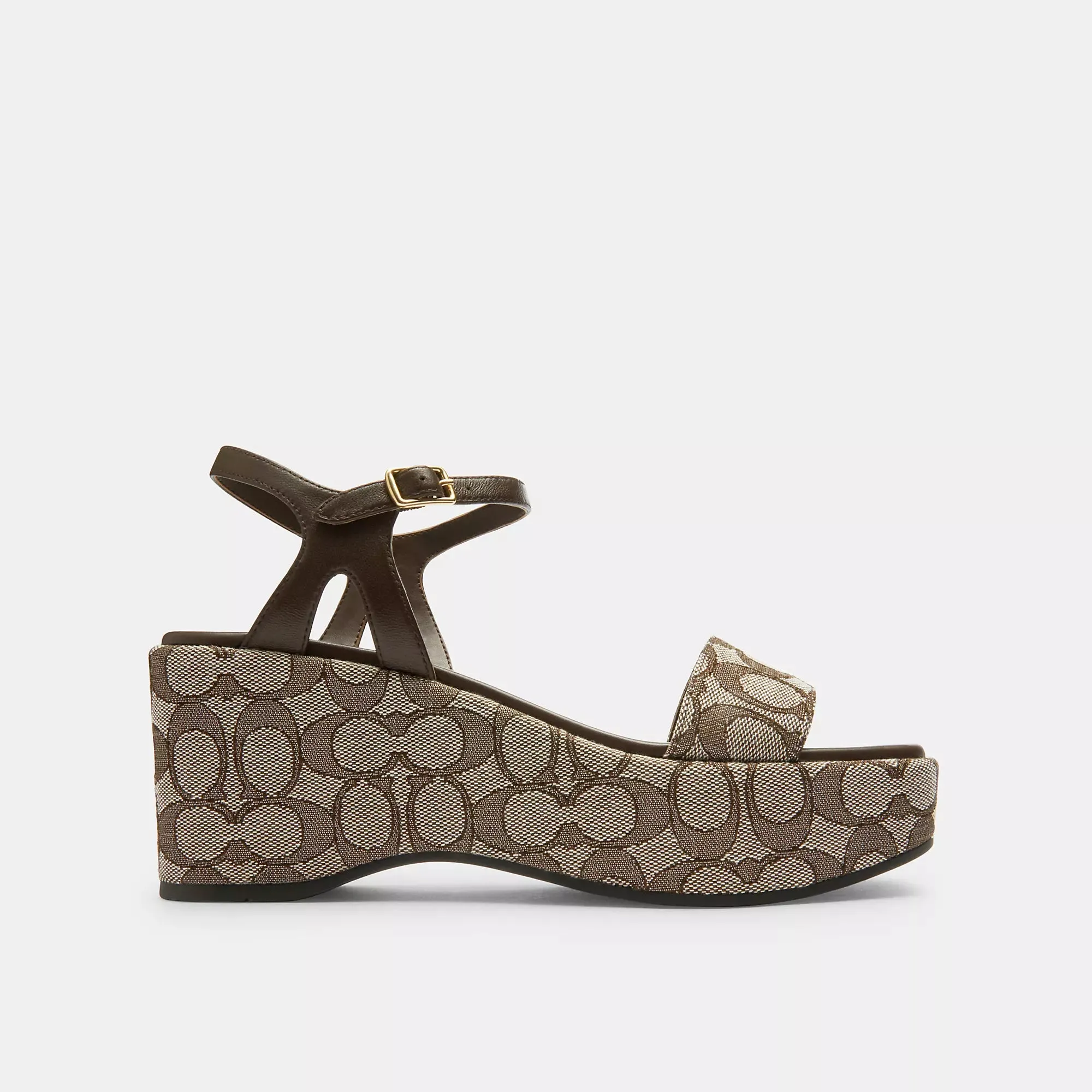Coach Outlet Gale Wedge Sandal In Signature Jacquard