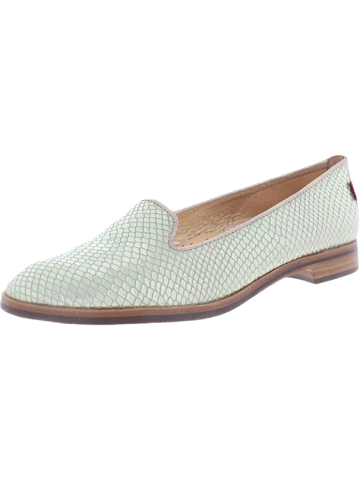 Columbus CR Womens Leather Snake Print Smoking Loafers