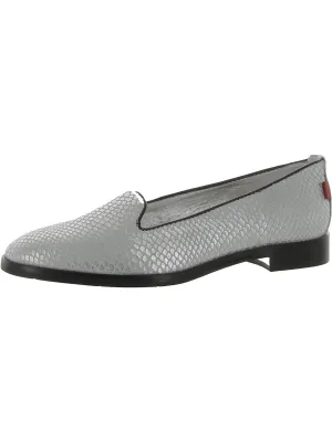 Columbus CR Womens Leather Snake Print Smoking Loafers