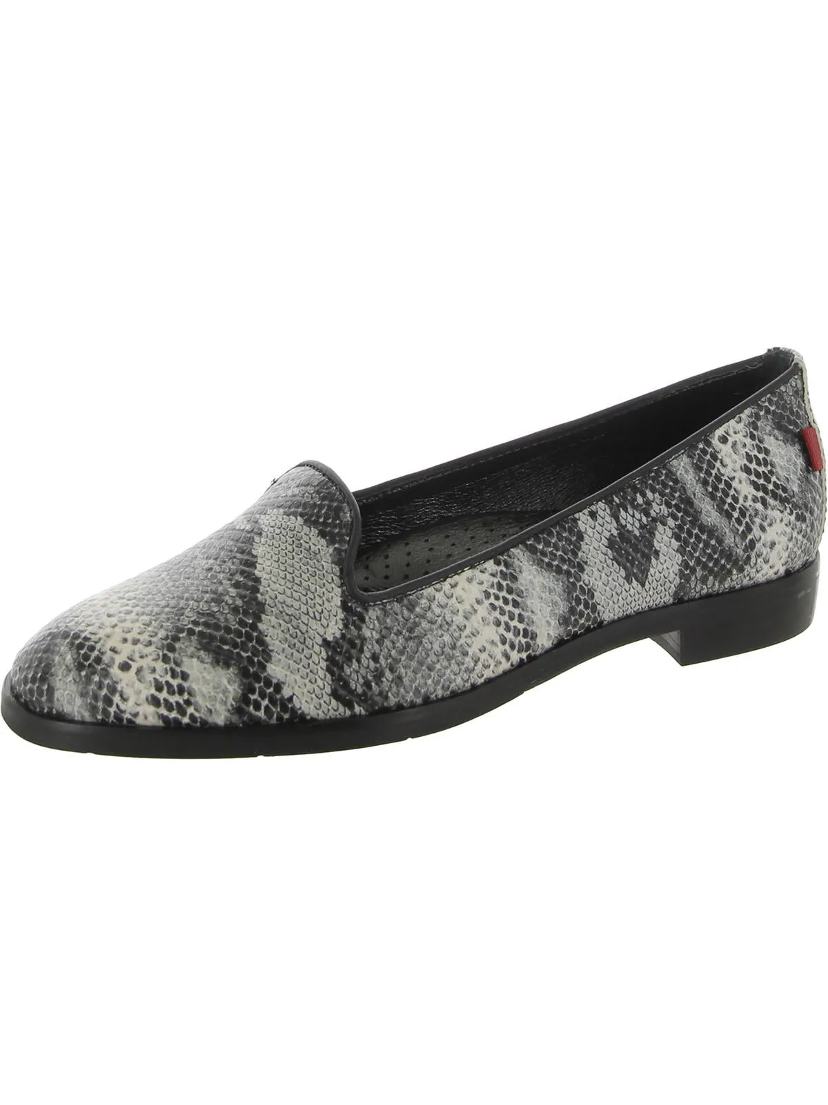 Columbus CR Womens Leather Snake Print Smoking Loafers