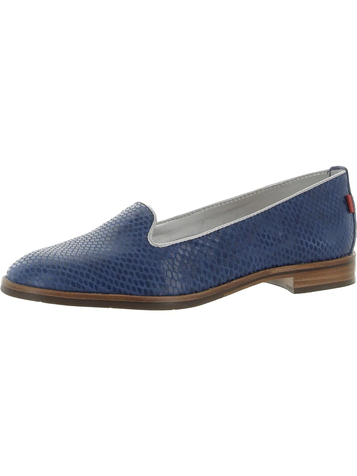 Columbus CR Womens Leather Snake Print Smoking Loafers