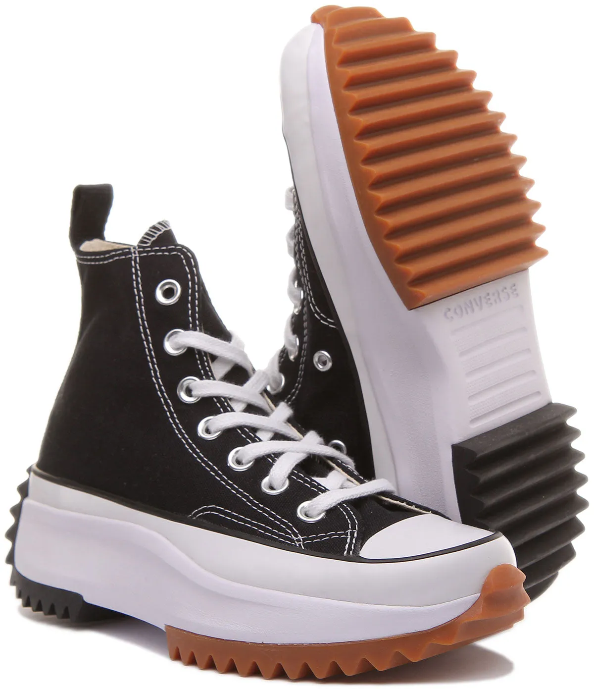 Converse 166800C All Star Hike Hi In Black White for Women Shoes Converse