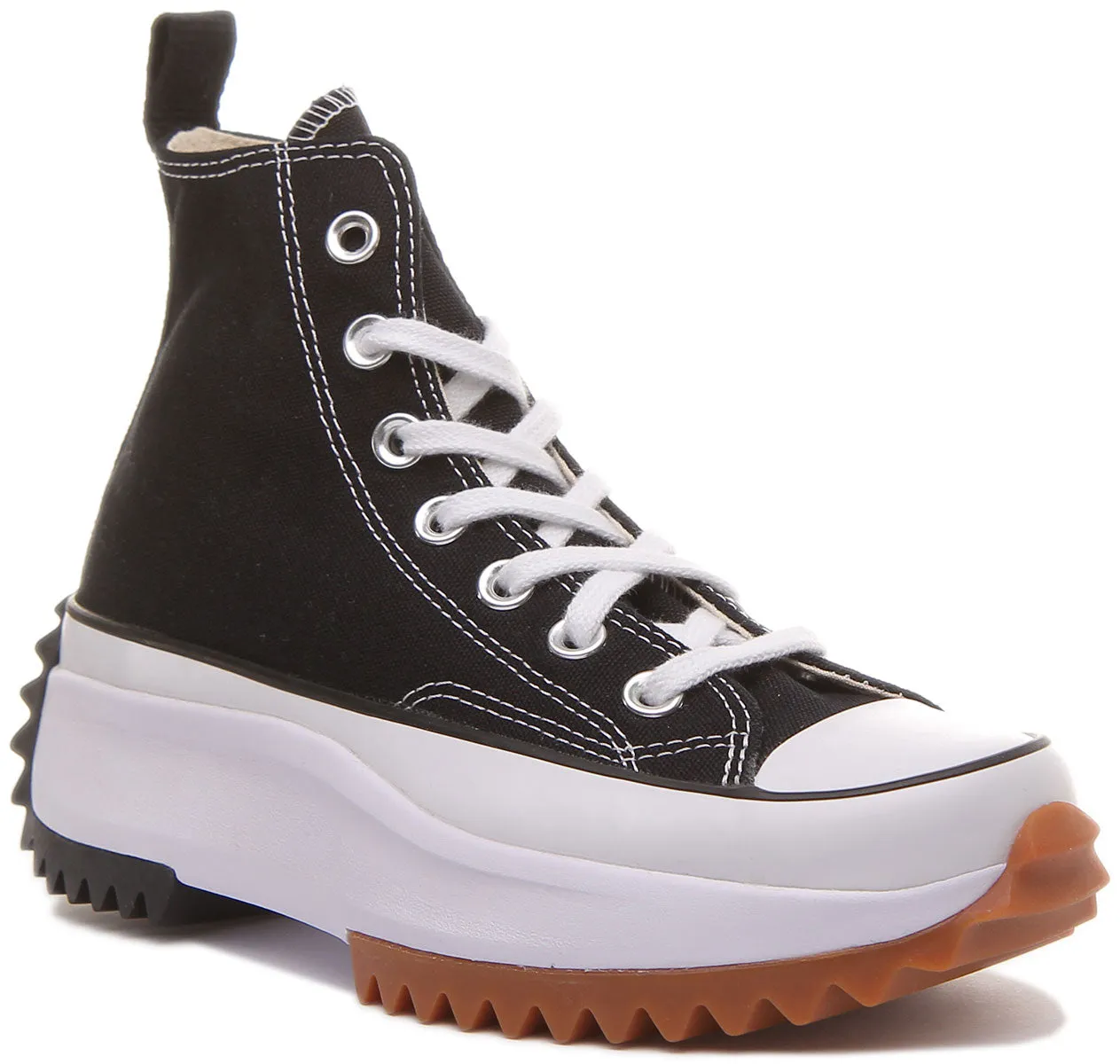 Converse 166800C All Star Hike Hi In Black White for Women Shoes Converse