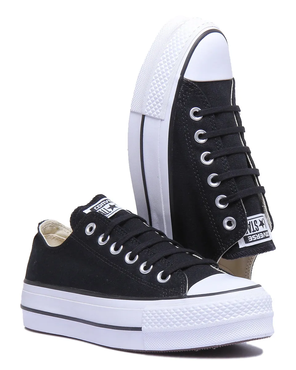 Converse 560250C CT All Star Low Platform Trainer In Black White For Women Shoes Converse