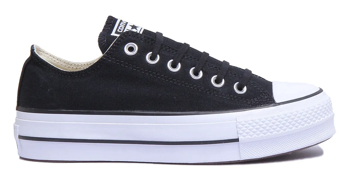Converse 560250C CT All Star Low Platform Trainer In Black White For Women Shoes Converse